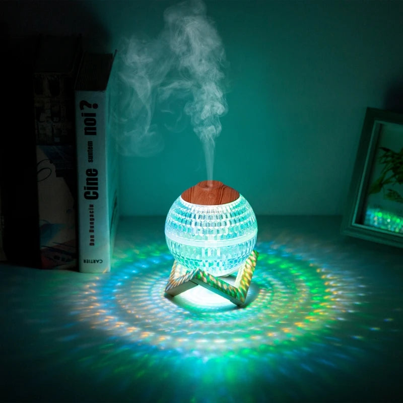 350ml Crystal Ball Air Humidifier USB Portable Fragrance Diffuser Colorful LED Light Ultrasonic Cool Mist Maker Aroma Humidifier