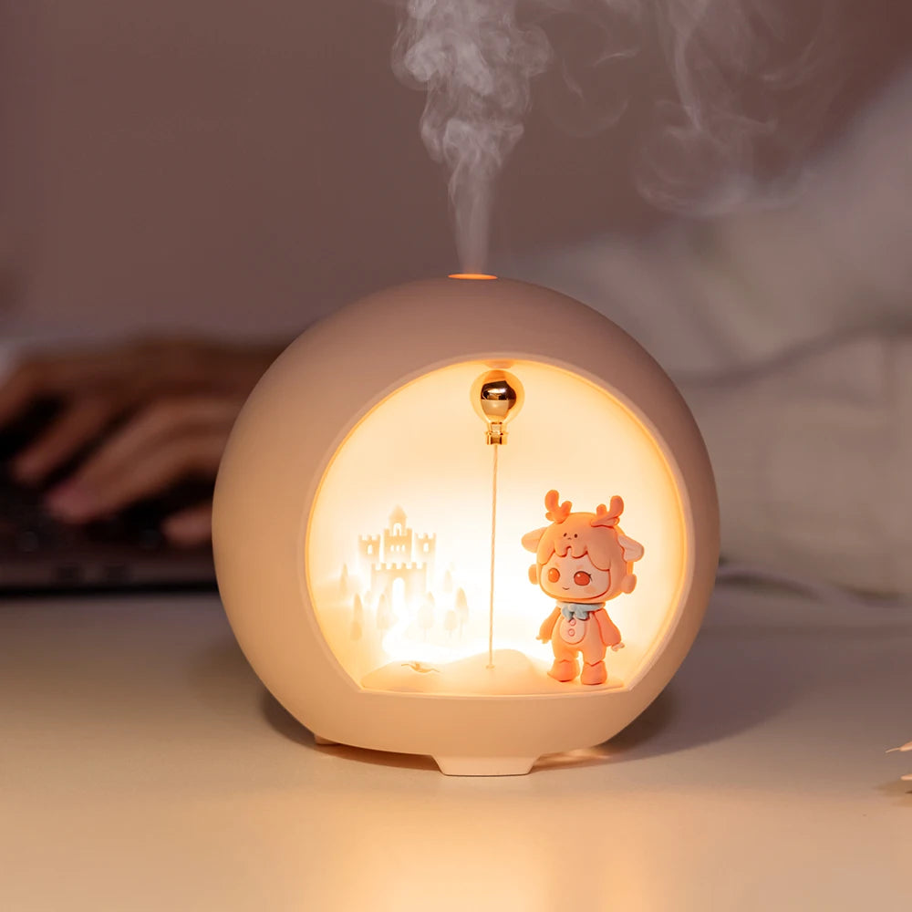 100ML Mini Aroma Oil Diffuser USB Essential Oil Atomizer Electric Air Humidifier with LED Night Lamp For Home Bedroom Mist Maker